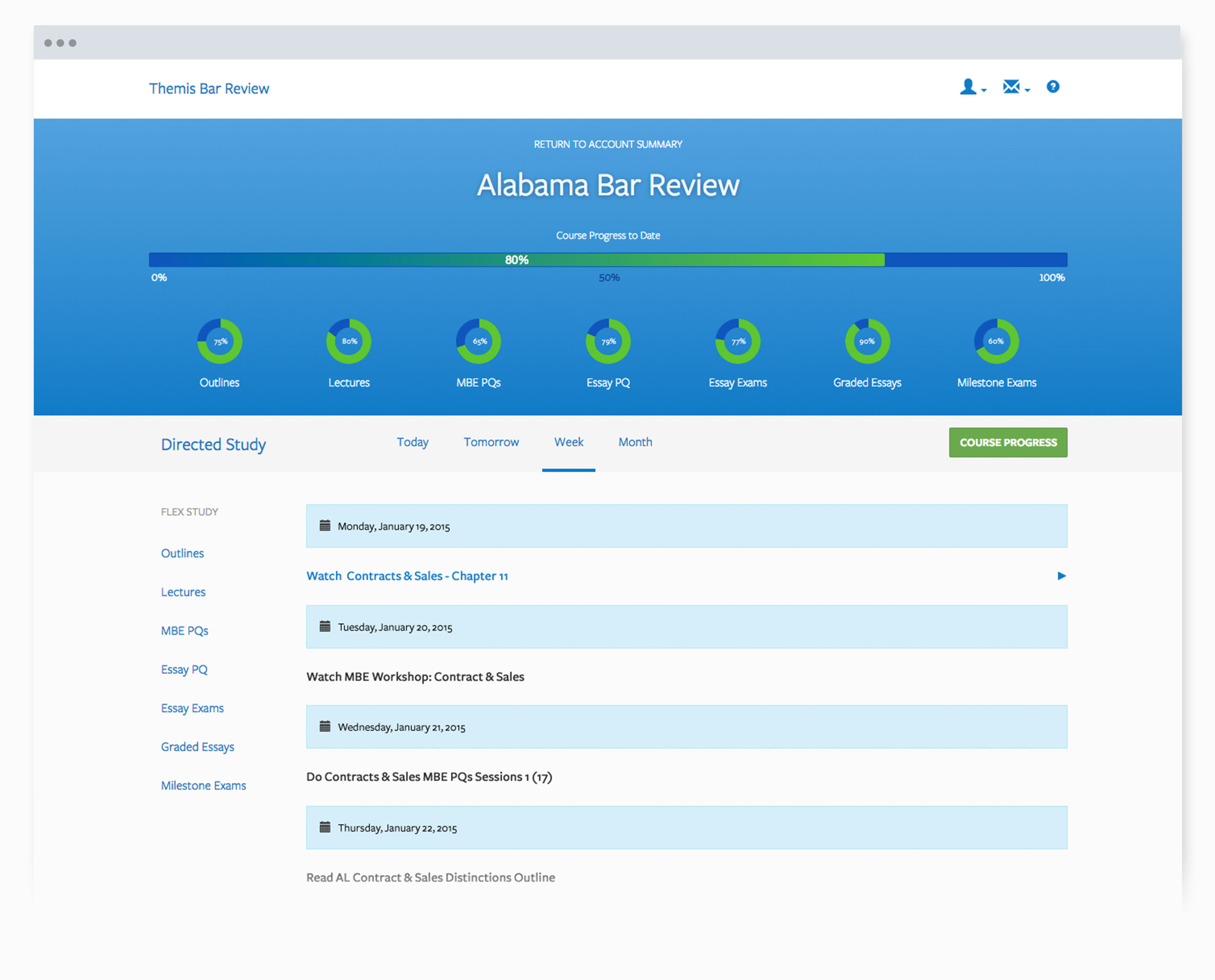 Course Progress View